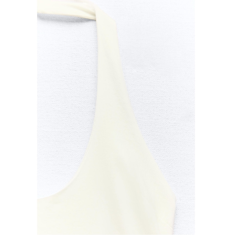 Zara Cream Ruffled Mini Dress - Picture 9 of 9